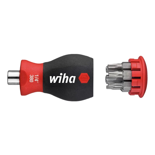 Stubby Magnetic Screwdriver Set with Bit Magazine (TORX®) 6 Bits 1/4″ – 10383