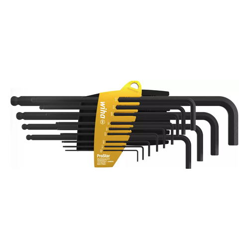 L-Key Set in ProStar Holder Ball End Hex Inch Designs Black Oxide Finish 14-Pcs - 24189