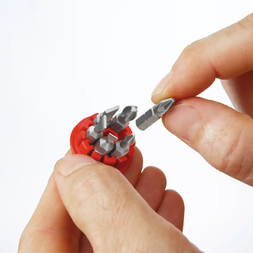 Stubby Magnetic Screwdriver Set with Bit Magazine Short (Pozidriv Phillips) 6 Bits 1/4″ - 33741 - Image 3