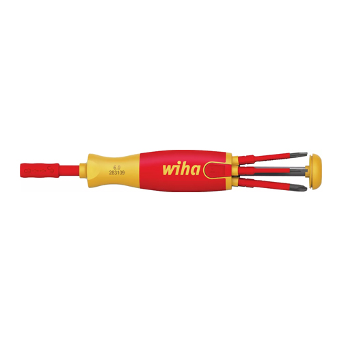 LiftUp Insulated Screwdriver Set with Bit Magazine (Phillips PlusMinus/Pozidriv Slotted) - 38611