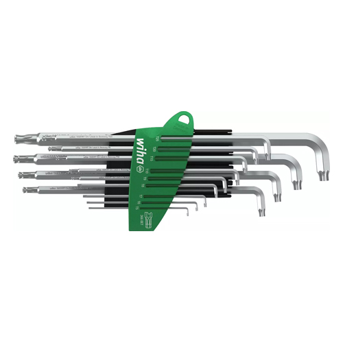 L-Key Set in ProStar Holder Ball End Short Shaft TORX® Titanium Silver Finish 14-Pcs - 40979