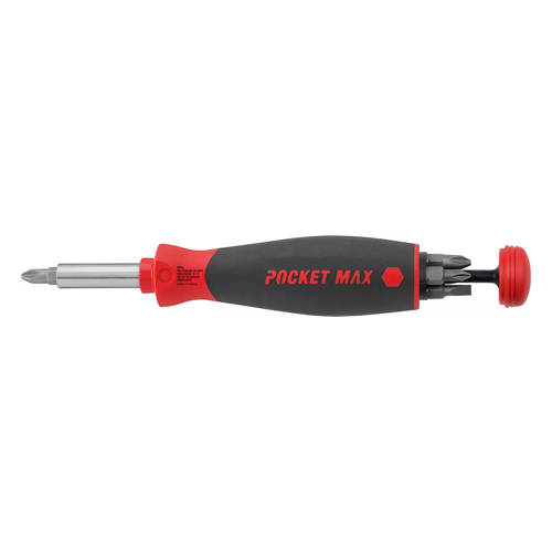PocketMax® Screwdriver with Bit Magazine Magnetic Assorted 8 Bits 1/4" - 45292