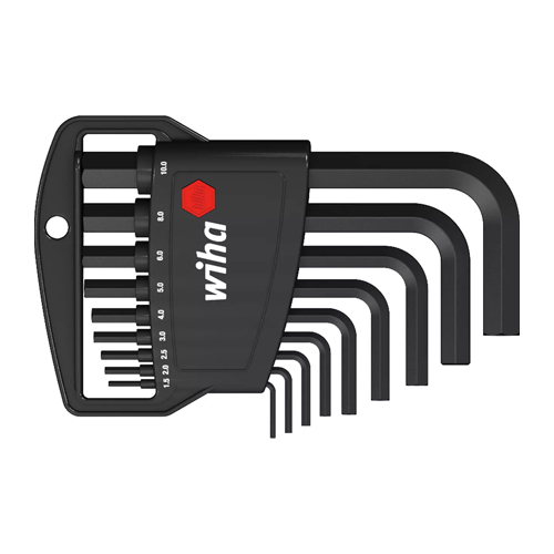 L-Key Set in Classic Holder Hex Short Black Oxide Finish 9-Pcs - 06379